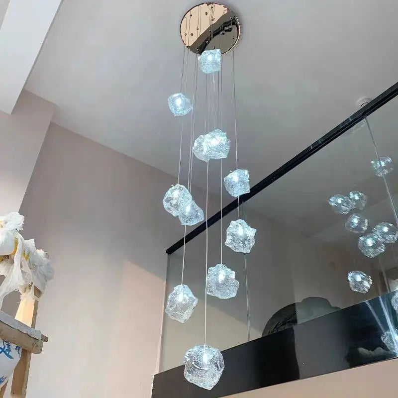 Lámparas colgantes tipo araña cúbicas DecorBites™ para restaurantes, lofts, escaleras, dormitorios y decoración artística.