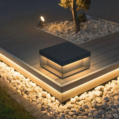 DecorBites™ LED Pillar Top Courtyard Light - Waterproof Outdoor Street Fence Cap Post Light