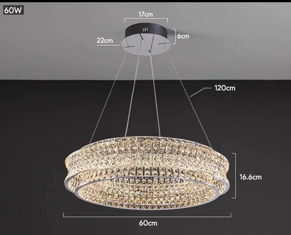 DecorBites™ K9 Crystal Luxury Chandelier for Restaurant Bar Hotel LED Lamps