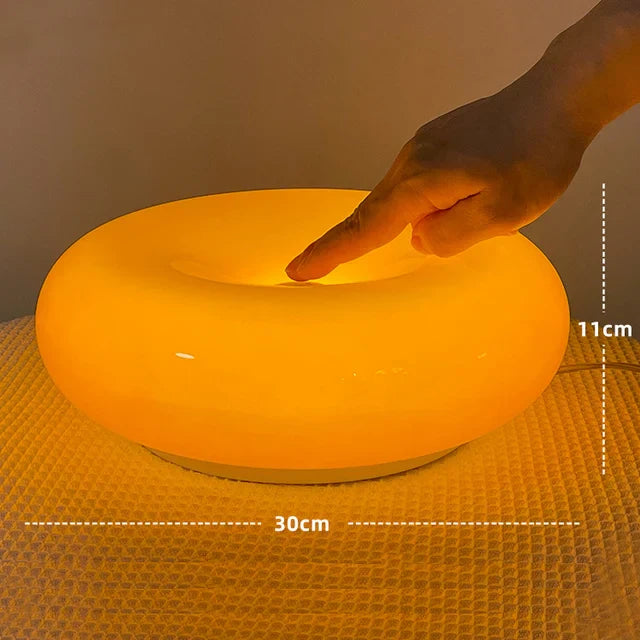 DecorBites™ Bauhaus Orange Glass Table Lamp for Bedroom Desk Touch Wall Lamp