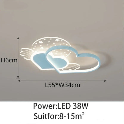 DecorBites™ Children's Love LED Chandelier: Kids Room Bedroom Lighting Fixture