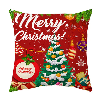 DecorBites™ Christmas Sofa Pillow Cover Home Decor Throw Pillowcase Santa Claus Printed