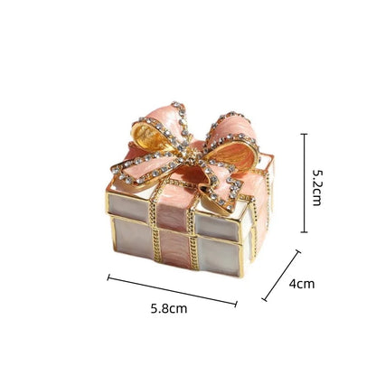 DecorBites™ Knot Ribbon Jewelry Box: Bow Shaped Ring Earring Organizer & Gift Container