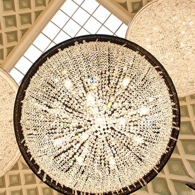 DecorBites™ Crystal Tassel Iron Chandelier: Luxury LED Hanging Lamp for Living Room & Restaurant