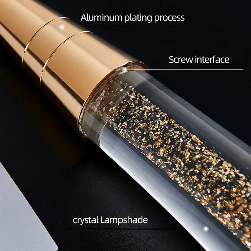 DecorBites™ Gold Crystal Chandelier for Modern Living, Dining & Stair Lighting