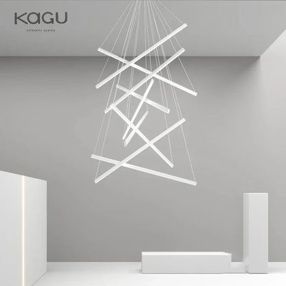 DecorBites™ LED Chandelier: Modern Luster Lighting for Stair Hall Bedroom Room Duplex Building