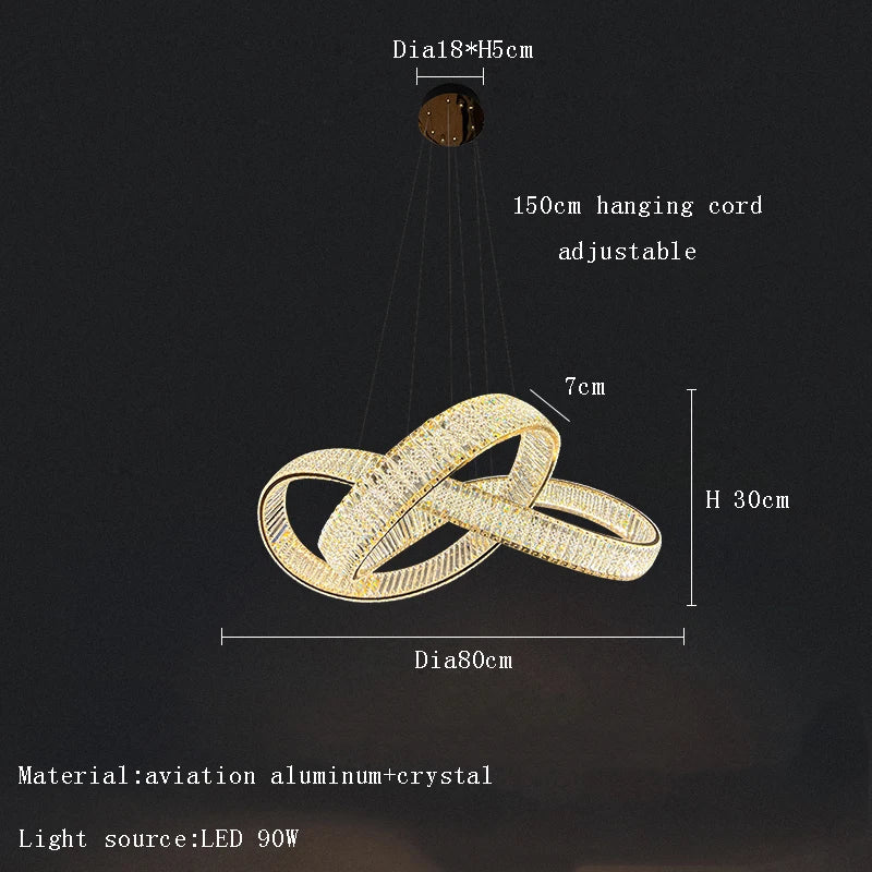 DecorBites™ Elegant Crystal Chandelier for Luxury Home Decoration