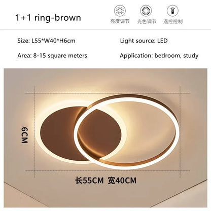 DecorBites™ LED Round Ceiling Chandelier for Modern Living Room, Bedroom, Restaurant - Circle Rings Lighting Fixture