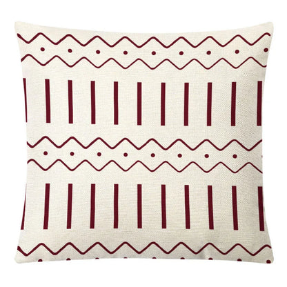 غطاء وسادة من الكتان الأصفر الهندسي من DecorBites™ للديكور العصري 45×45 سم