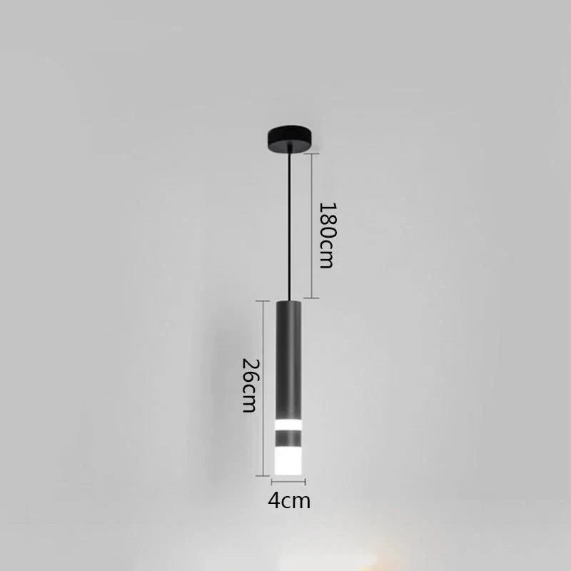 مصباح معلق بحلقة سوداء من DecorBites™ مع إضاءة LED قابلة للتعتيم وتعليق في السقف