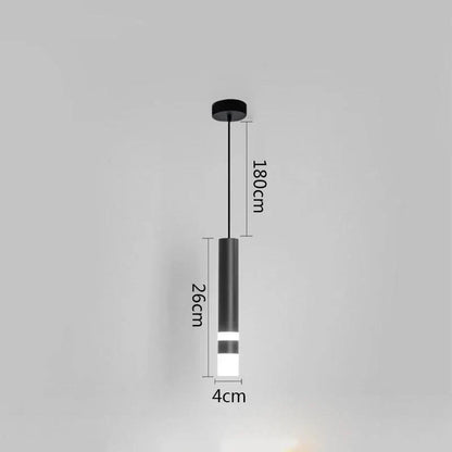مصباح معلق بحلقة سوداء من DecorBites™ مع إضاءة LED قابلة للتعتيم وتعليق في السقف