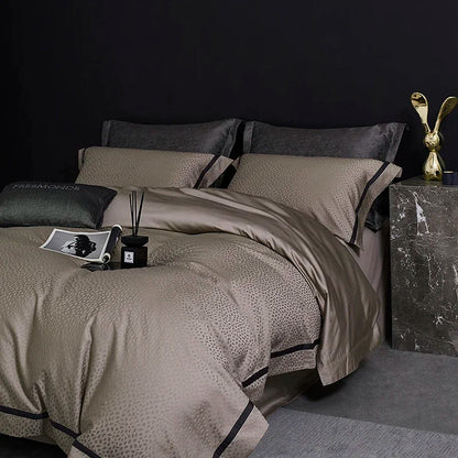 DecorBites™ 100s Egyptian Cotton King Queen Bedding Set: Sheet, Pillowcase, Duvet Cover