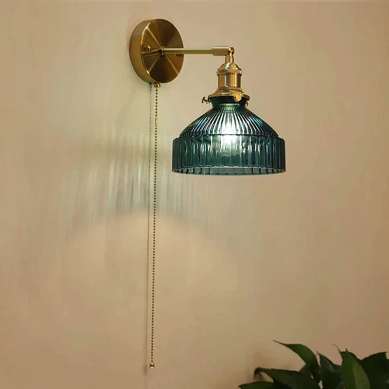 DecorBites™ Art Deco LED Wall Lamp with Pull Switch, Nordic Design, Glass Interior Wall Light