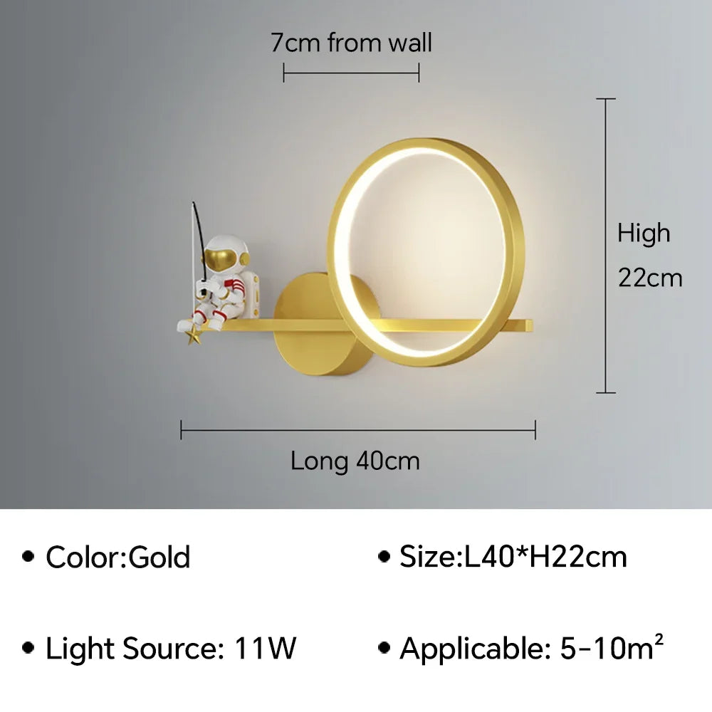 DecorBites™ Astronaut Cartoon LED Wall Lamp for Modern Home Decor