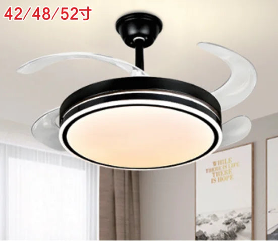 DecorBites™ LED Invisible Fan Lamp Modern Ceiling Chandelier for Living Room Bedroom