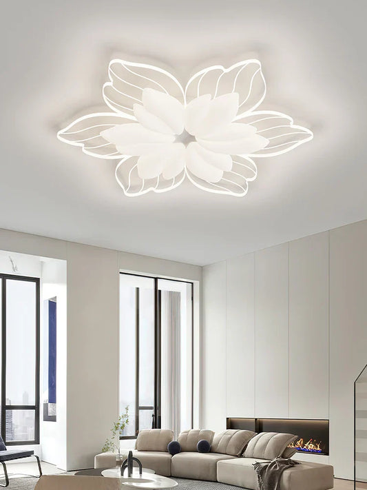 Lámpara de techo LED DecorBites™ con forma de flor, color blanco, ideal para decorar el dormitorio o la sala de estar.