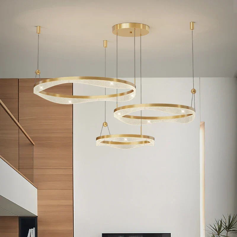 DecorBites™ LED Ring Pendant Chandelier for Living Room Bedroom and Dining Room