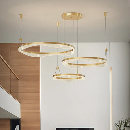 DecorBites™ LED Ring Pendant Chandelier for Living Room Bedroom and Dining Room