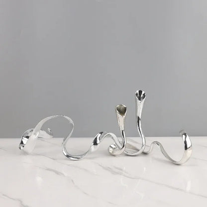 Centro de mesa DecorBites™ Portavelas geométrico dorado