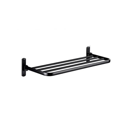 DecorBites™ Aluminum Towel Rack: Movable Bath Holder, Black/White, 40/50/60 CM