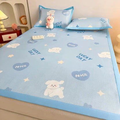 DecorBites™ Antibacterial Pattern Mat Set | Skin-Friendly & Soft Mattress | Summer Air Conditioning