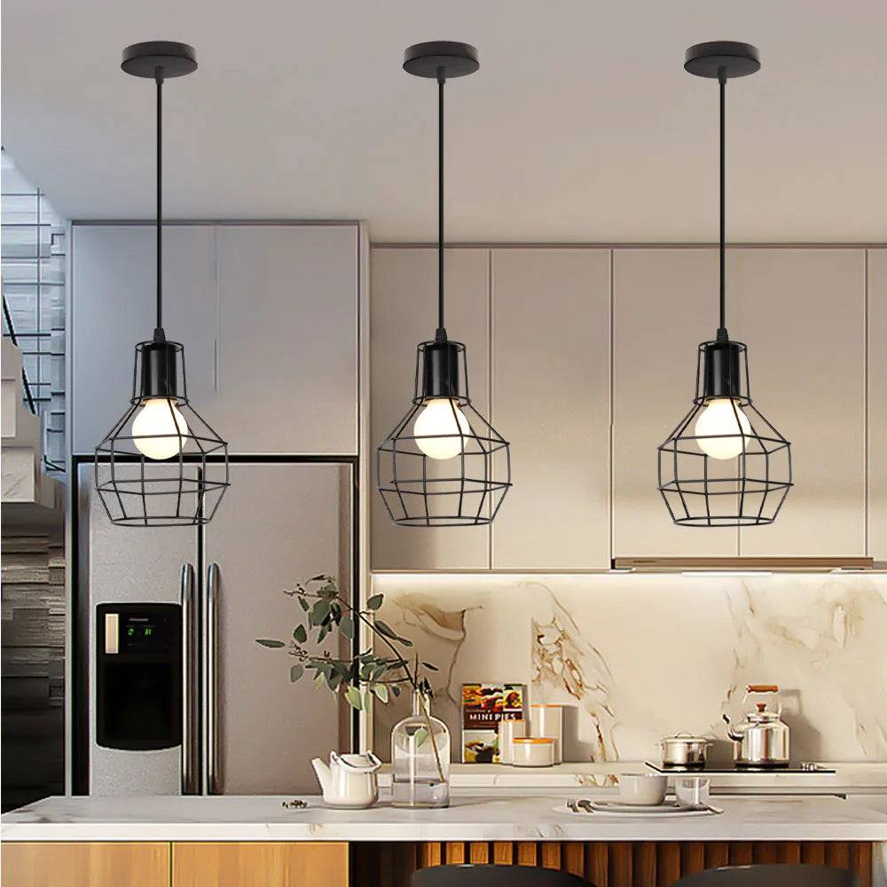 DecorBites™ Industrial Loft Pendant LED Ceiling Light for Home Living Room Kitchen Decor