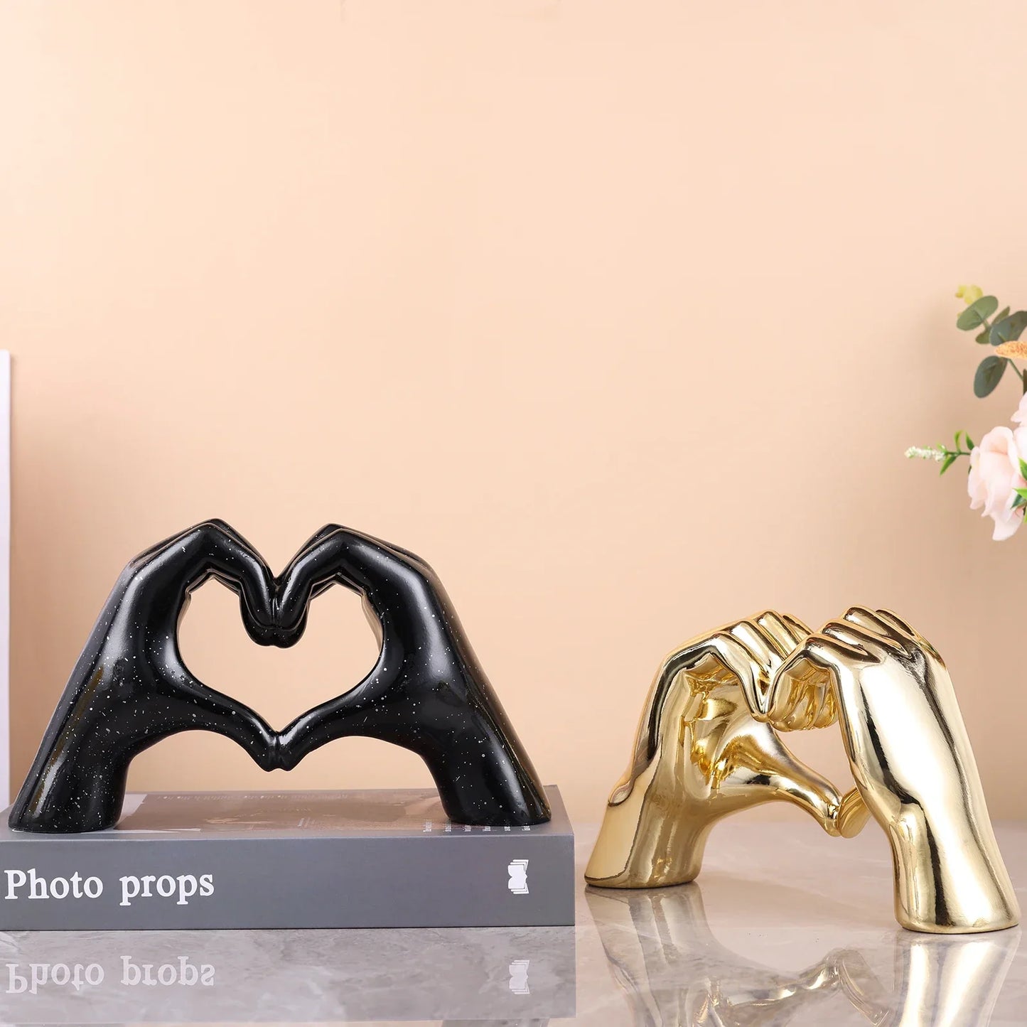 DecorBites™ Loving Gesture Heart Sculpture: Home Decor, Wedding Gift, Valentine's Day Decor