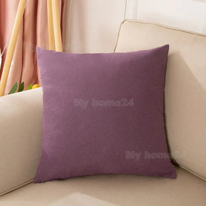 طقم أغطية وسائد من القطن والكتان من DecorBites™ لديكور المنزل - أغطية وسائد سادة