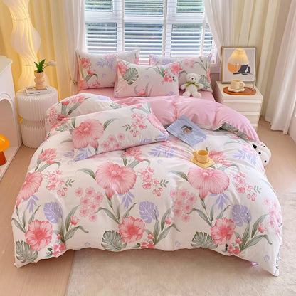 غطاء لحاف فردي قطني من DecorBites™ - غطاء لحاف لطيف على البشرة لسرير كينج فردي