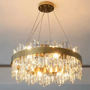 LED Crystal Pendant Light Oval 100cm Design