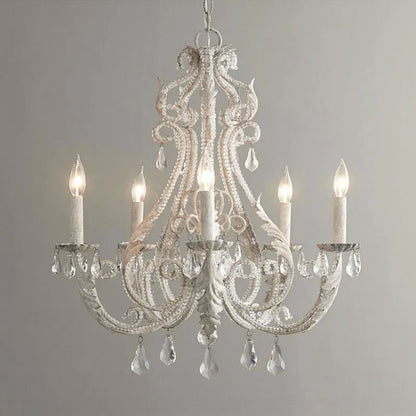 DecorBites™ Iron Crystal Chandelier for Living Room Dining Bedroom Clothing Store Lighting