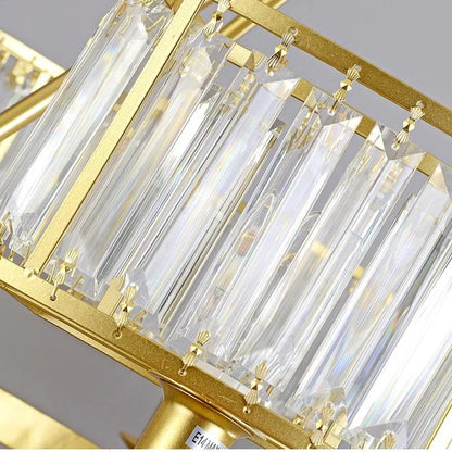 ثريا كريستال نحاسية من DecorBites™: إضاءة سقف LED عصرية لديكور المنزل والأجواء، وغرف المعيشة، وغرف الطعام، وغرف النوم