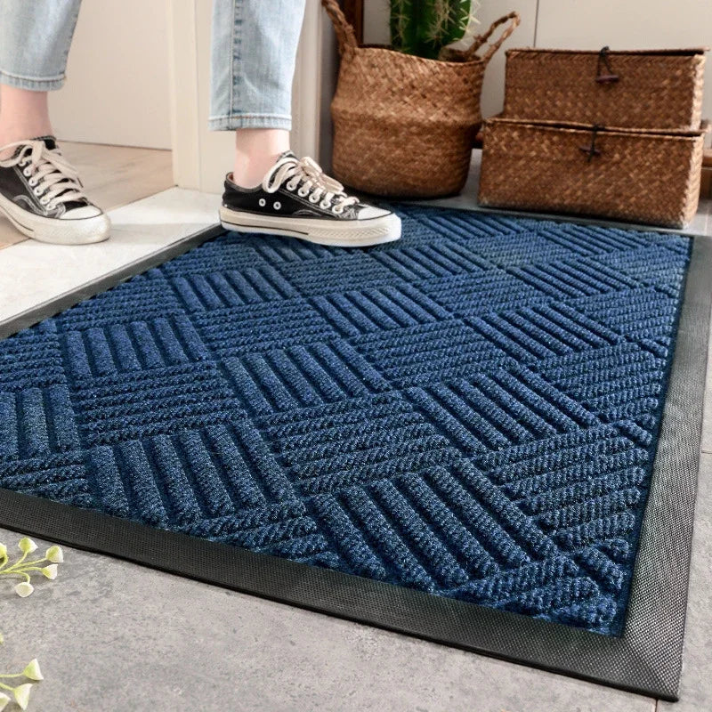 Alfombra de goma grande para interior y exterior Decorbites™ | Esterilla raspadora de zapatos duradera