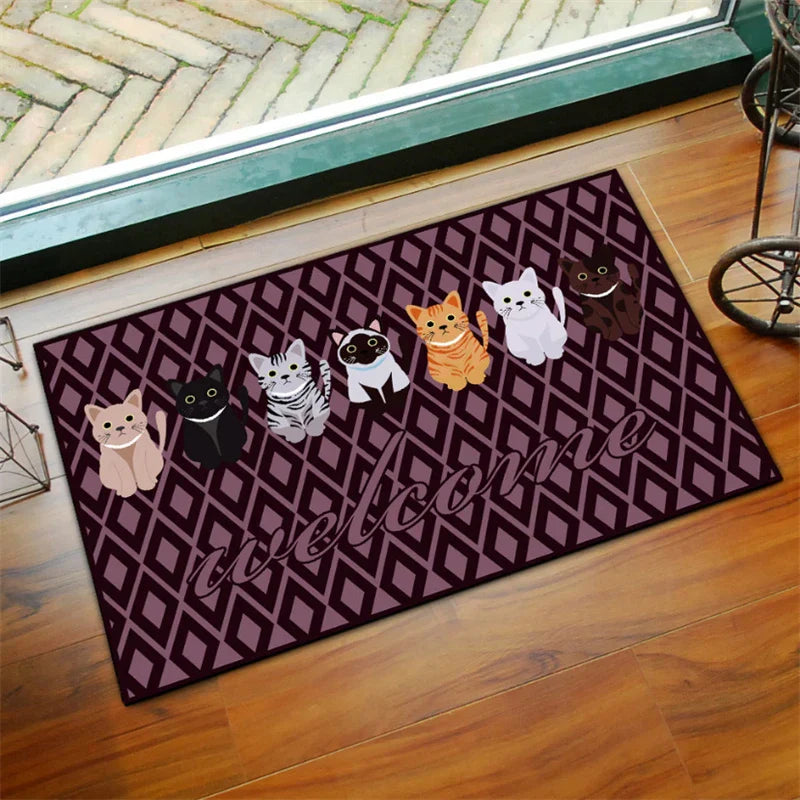 Decobites Underwater World Crystal Velvet Door Mat: Anti-Slip, Durable, Easy to Clean Rug