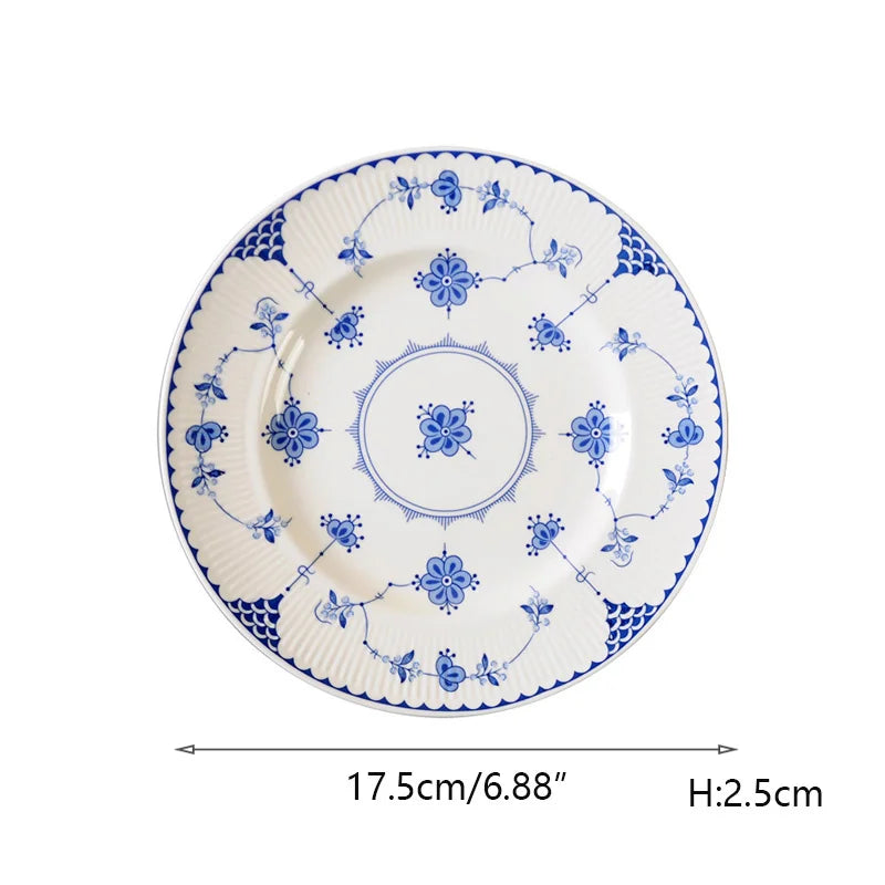 DecorBites™ Ceramic Dinner Plate - Elegant Steak & Salad Plate