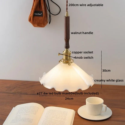 DecorBites™ Copper Walnut LED Pendant Lights, Modern Hanging Lamp for Hallway, Bedroom, Dining Room