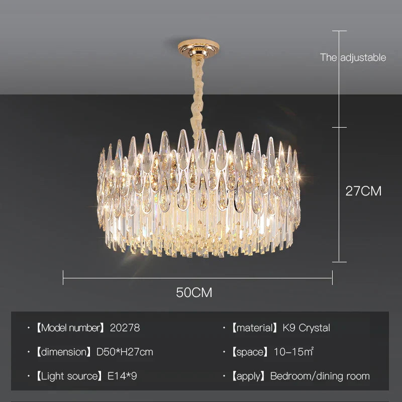 DecorBites™ Crystal Chandelier Duplex Spiral Staircase Post-modern Luxury Light