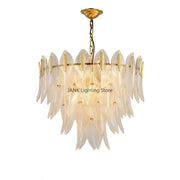 Decorbites™ Blatt-Glas-Hängeleuchte: Moderner Luxus-Kristall-Aufhänger für Wohnzimmer, Restaurant, Schlafzimmer.