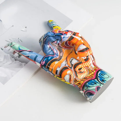 DecorBites™ Hand Statue 19cm Modern Pop Art Resin Sculpture Home Decor