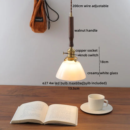 DecorBites™ Copper Walnut LED Pendant Lights, Modern Hanging Lamp for Hallway, Bedroom, Dining Room