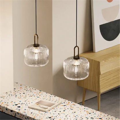 DecorBites™ Glass Pendant Lights LED E27 Retro Luxury Hanging Fixtures for Dining Room
