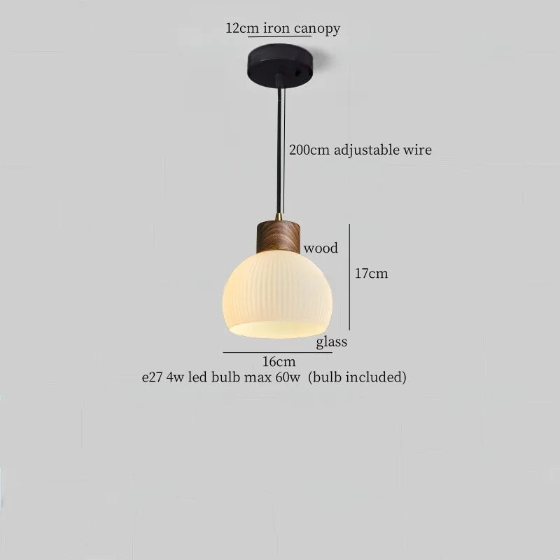 DecorBites™ Glass LED Pendant Light - Modern Nordic Hanging Lamp for Home and Dining