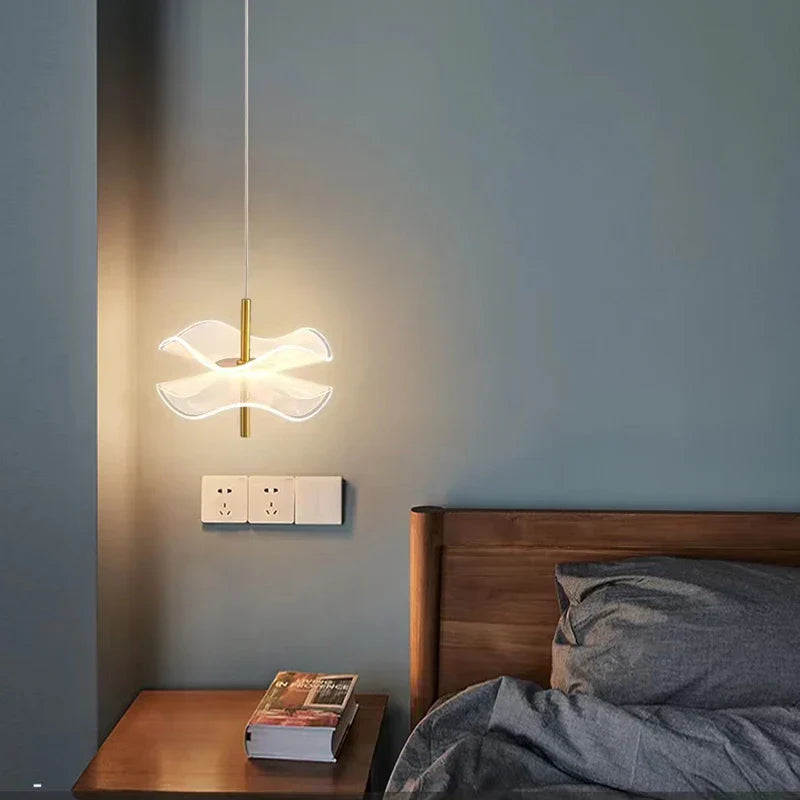 DecorBites™ Lotus Leaf Pendant Lights: LED Art Chandelier for Restaurant and Bedroom