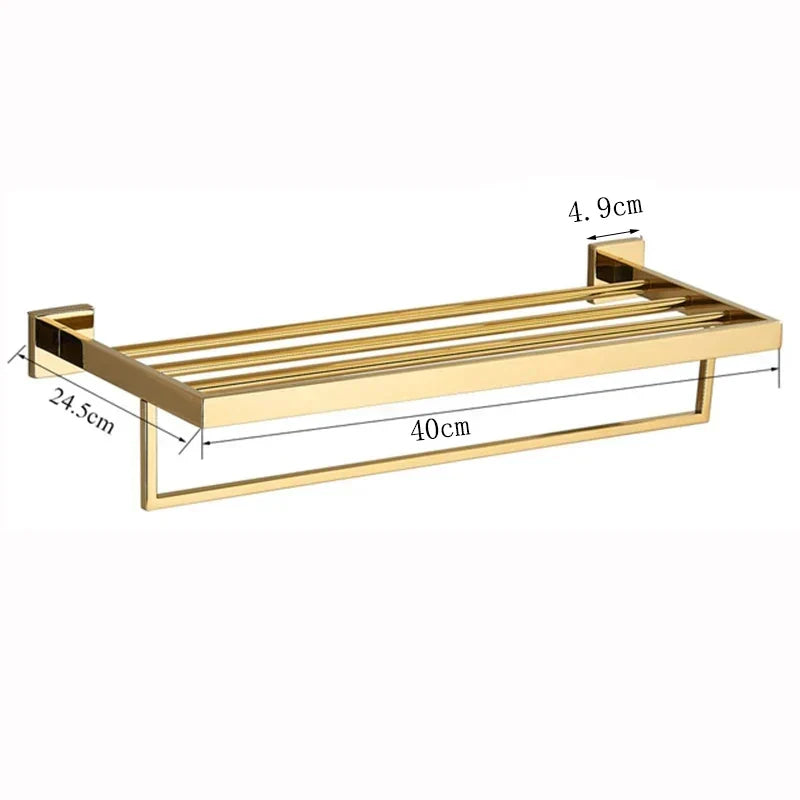 Toallero de pared DecorBites™ de acero inoxidable 304, accesorios de baño