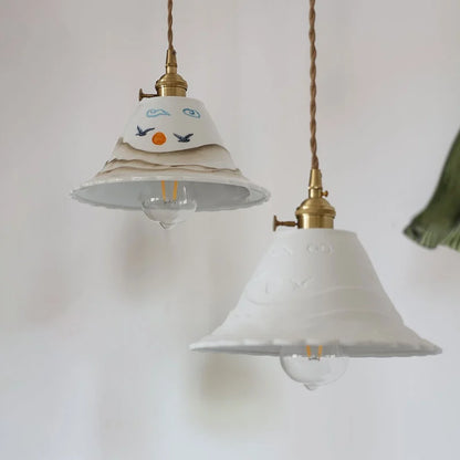 DecorBites™ Ceramic Copper Pendant Light Bar Coffee Kitchen E27 Knob Switch LED Fixture