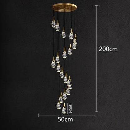 DecorBites™ LED Staircase Chandeliers Pendant Light for Living Room Modern Indoor Lighting