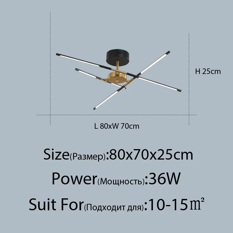 Lámpara de techo DecorBites™ de lino: Lámpara colgante negra y dorada para el hogar, la oficina o el restaurante.