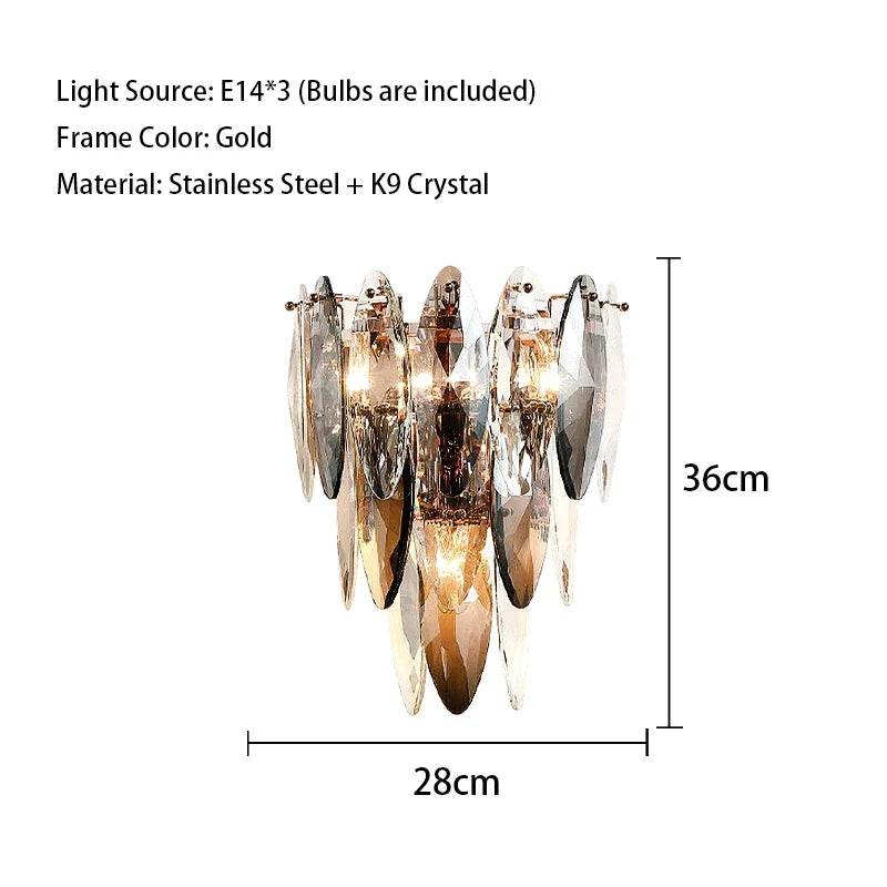 DecorBites™ Crystal LED Ceiling Chandelier Modern Living Room Pendant Light