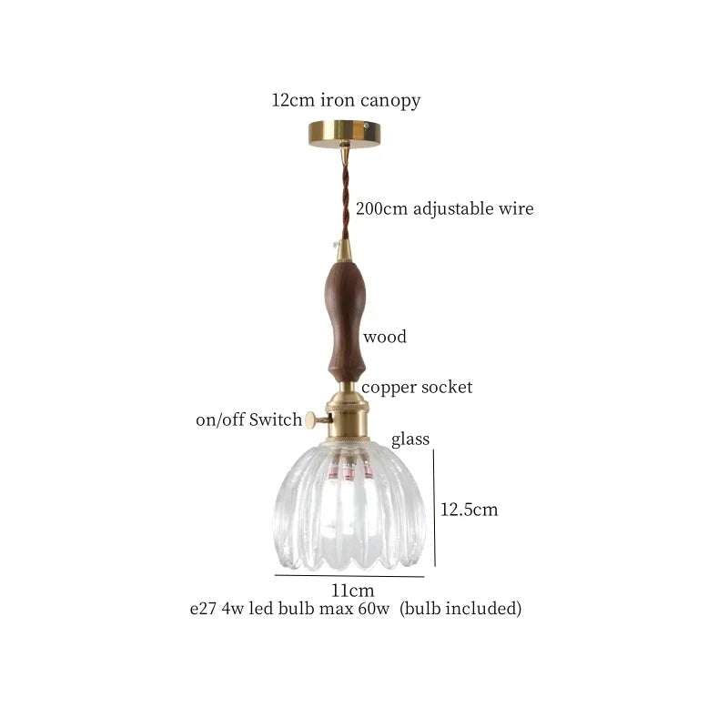 DecorBites™ Green Glass LED Pendant Lights - Nordic Minimalist Style for Bedroom, Living Room