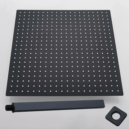 رأس دش مطري فاخر من DecorBites™ مقاس 16 بوصة مع ذراع دش مثبت على الحائط - ملحق حمام